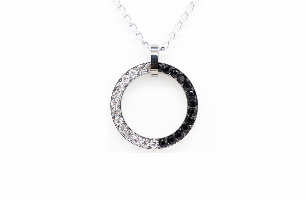 Black & white stone necklace for man